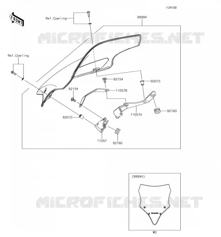 ACCESSOIRE(PARE-BRISE) Kawasaki MOTOS 650 2017 NINJA 650  EX650JHF