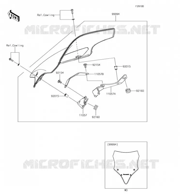 ACCESSOIRE(PARE-BRISE) Kawasaki MOTOS 650 2018 NINJA 650  EX650JJF