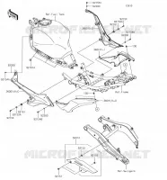 CACHE LAT&Eacute;RAL/GARDE CHAINE pour Kawasaki NINJA 650 2018