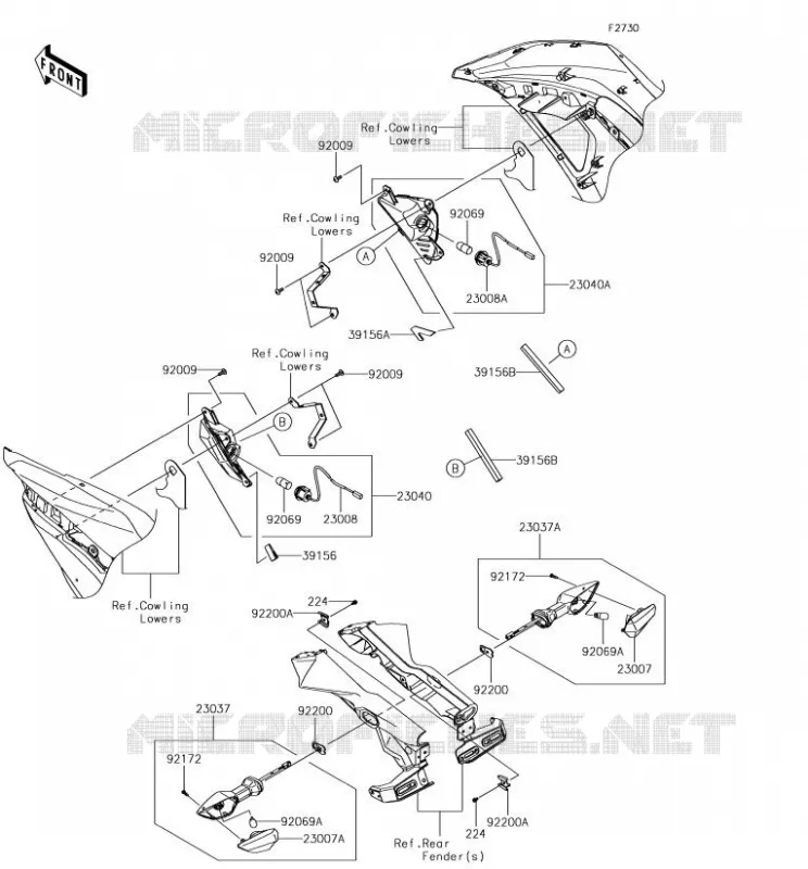 CLIGNOTANTS Kawasaki MOTOS 650 2018 NINJA 650  EX650KJF