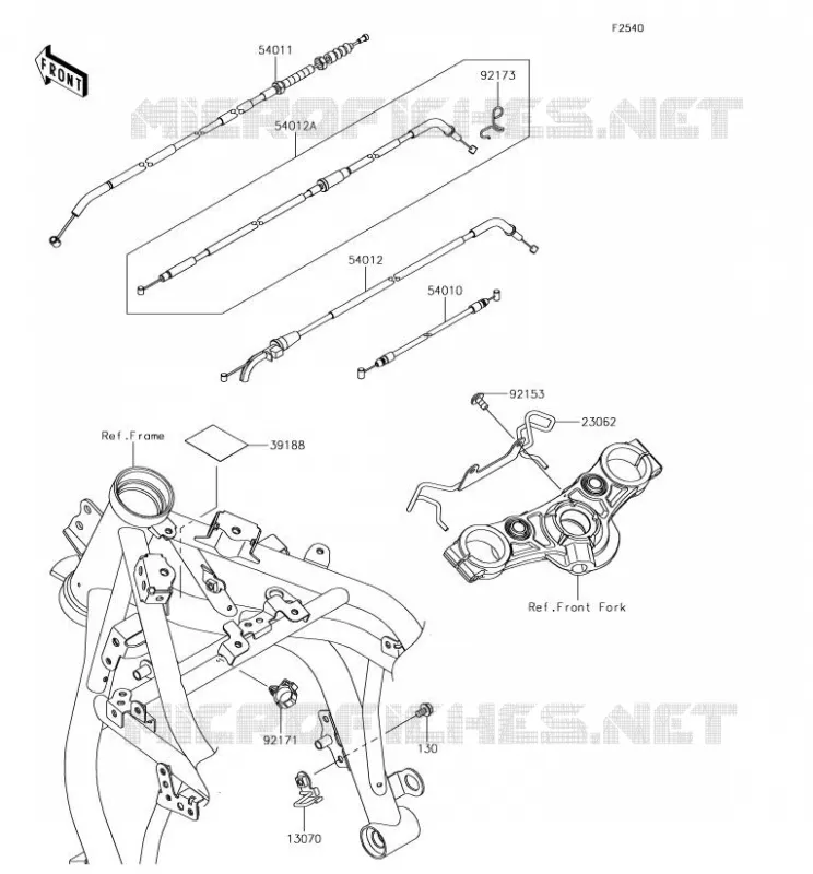 CABLES Kawasaki MOTOS 650 2018 NINJA 650  EX650KJF