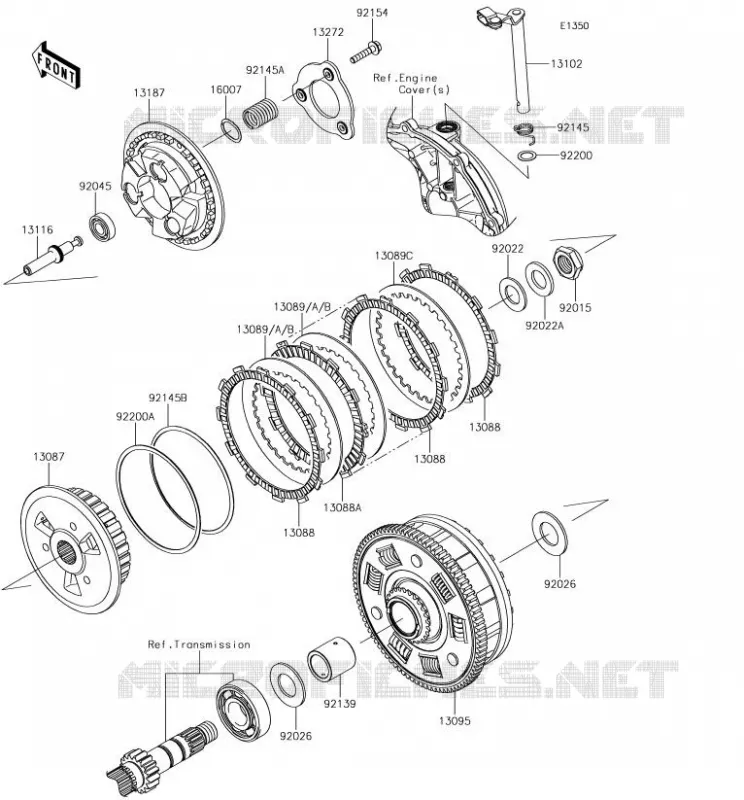 EMBRAYAGE Kawasaki MOTOS 650 2018 NINJA 650  EX650KJF