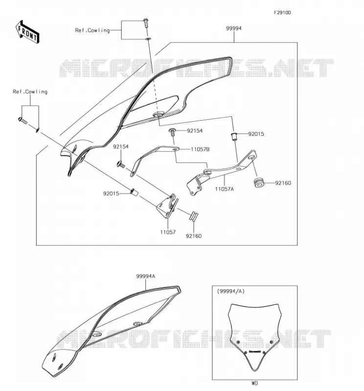 ACCESSOIRE(PARE-BRISE) Kawasaki MOTOS 650 2018 NINJA 650  EX650KJF