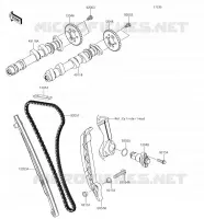 ARBRE A CAME/TENDEUR pour Kawasaki NINJA 650 2018