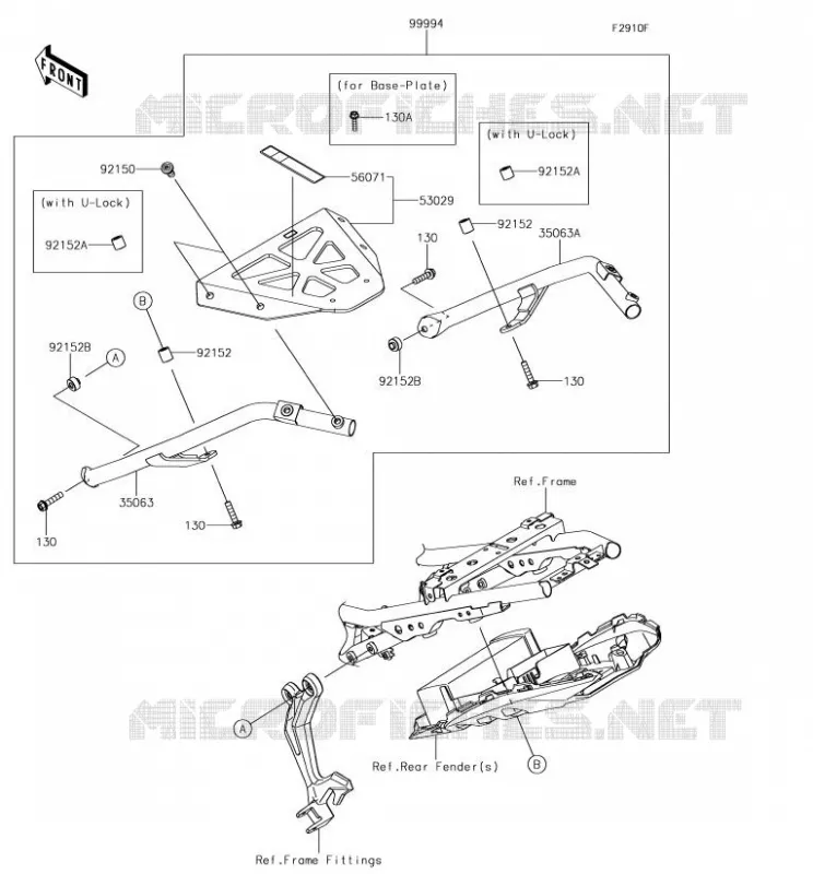 ACCESSOIRE (SUPPORT TOP CASE) Kawasaki MOTOS 650 2018 NINJA 650  EX650KJFA