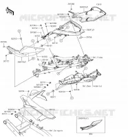 CACHE LAT&Eacute;RAL/GARDE CHAINE pour Kawasaki NINJA 400 2018