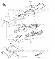 CACHE LAT&Eacute;RAL/GARDE CHAINE pour Kawasaki NINJA 400 2018