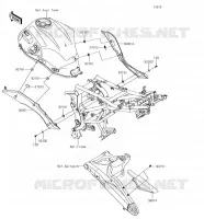 CACHE LAT&Eacute;RAL/GARDE CHAINE pour Kawasaki VERSYS 650 2018
