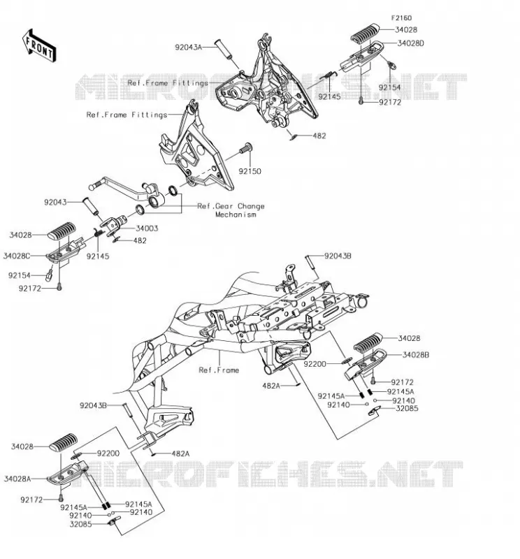 REPOSE PIED Kawasaki MOTOS 650 2018 VERSYS 650  KLE650FJF