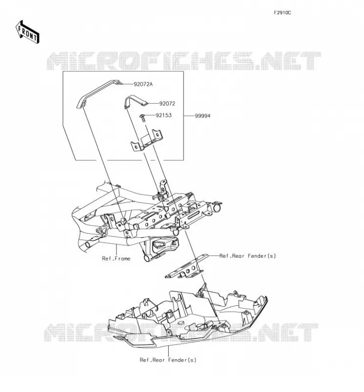 ACCESSOIRE (SUPPORT ANTIVOL U) Kawasaki MOTOS 650 2018 VERSYS 650  KLE650FJF