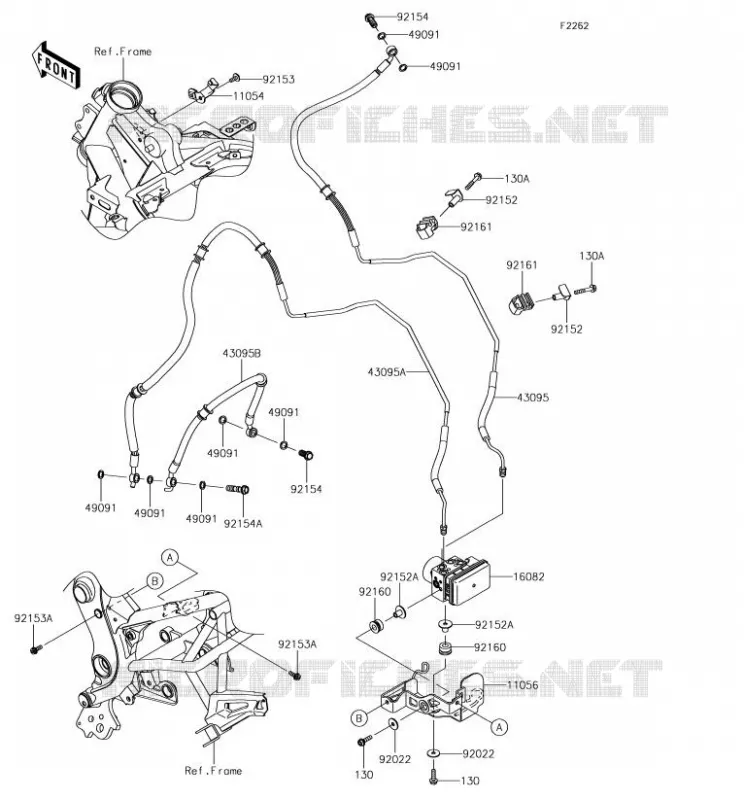DURITE DE FREIN Kawasaki MOTOS 650 2018 VERSYS 650  KLE650FJF