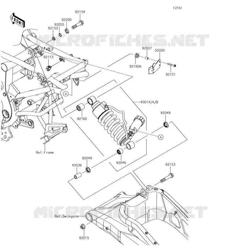 SUSPENSION/AMORTISSEUR Kawasaki MOTOS 650 2018 VERSYS 650  KLE650FJF