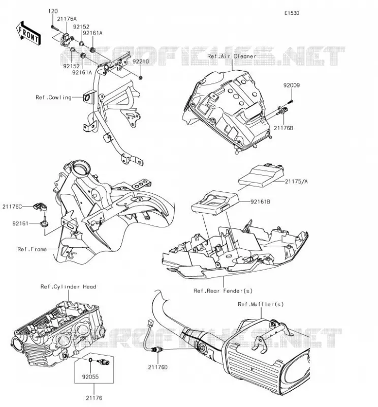 INJECTION CARBURANT Kawasaki MOTOS 650 2018 VERSYS 650  KLE650FJF