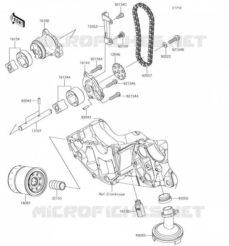 POMPE A HUILE Kawasaki MOTOS 650 2018 VERSYS 650  KLE650FJF
