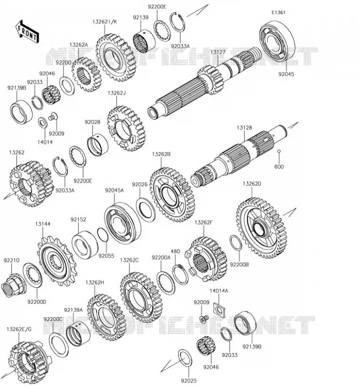 TRANSMISSION Kawasaki MOTOS 650 2018 VERSYS 650  KLE650FJF