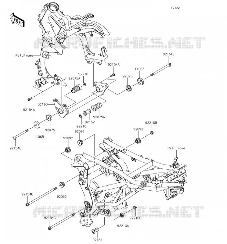 SUPPORT MOTEUR Kawasaki MOTOS 650 2018 VERSYS 650  KLE650FJF
