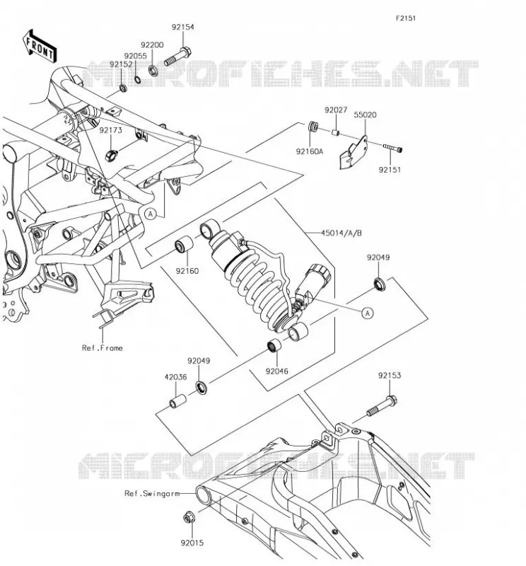 SUSPENSION/AMORTISSEUR Kawasaki MOTOS 650 2018 VERSYS 650  KLE650FJF