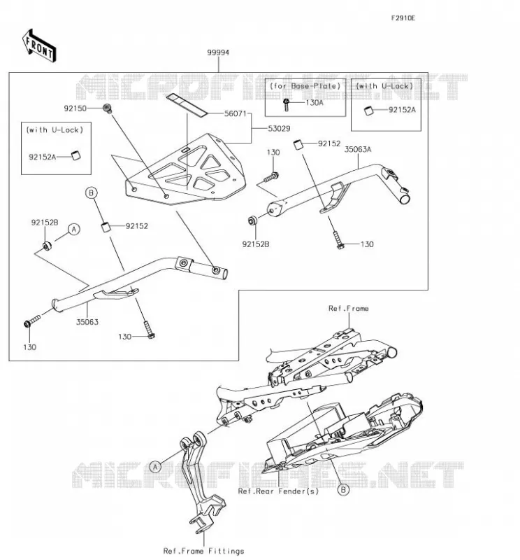 ACCESSOIRE (SUPPORT TOP CASE) Kawasaki MOTOS 650 2018 Z650  ER650GJF