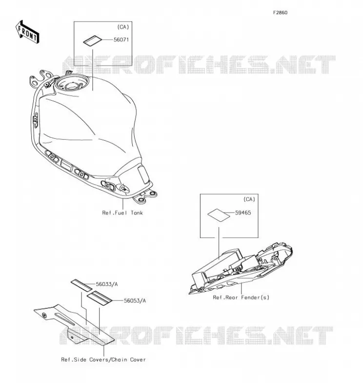 LABEL Kawasaki MOTOS 650 2018 Z650  ER650GJF