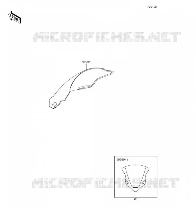 ACCESSOIRE(PARE-BRISE) Kawasaki MOTOS 400 2018 NINJA 400  EX400HJF
