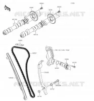 ARBRE A CAME/TENDEUR pour Kawasaki VULCAN S 2018