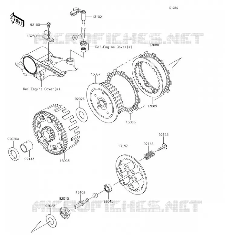 EMBRAYAGE Kawasaki MOTOS 650 2018 KLR650  KL650EJFA