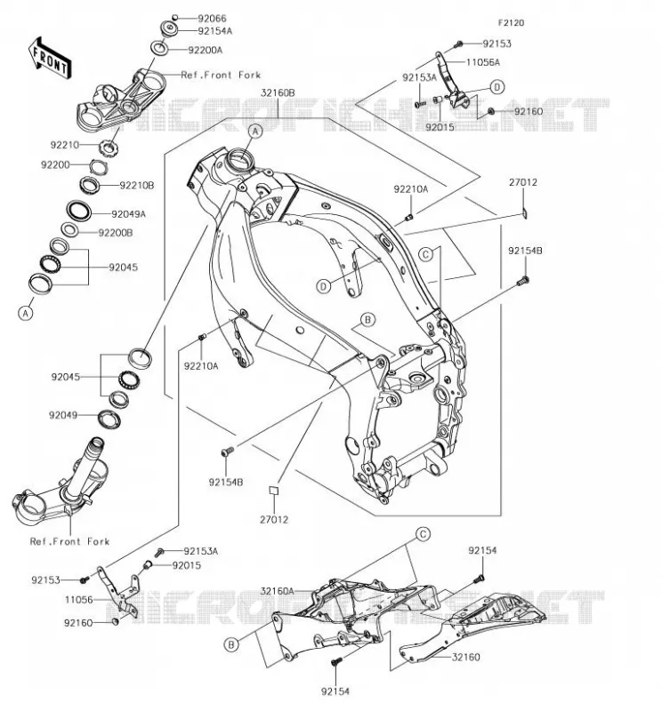 CH&Acirc;SSIS Kawasaki MOTOS 636 2018 NINJA ZX-6R  ZX636FJFA