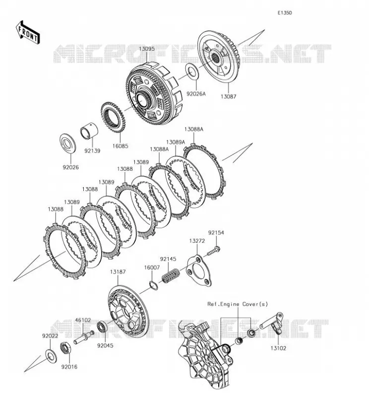 EMBRAYAGE Kawasaki MOTOS 300 2018 VERSYS-X 300  KLE300BJF