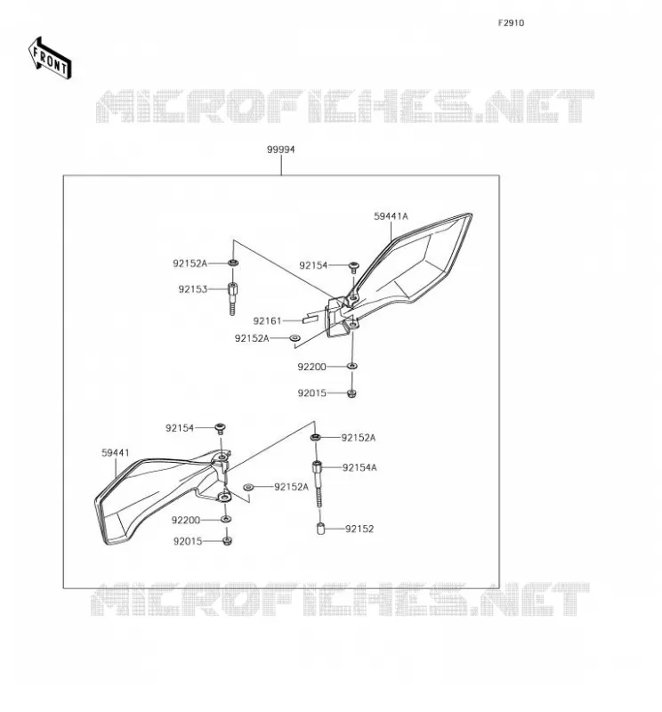 Accessory(Hand Guard) Kawasaki MOTOS 300 2018 VERSYS-X 300  KLE300BJF