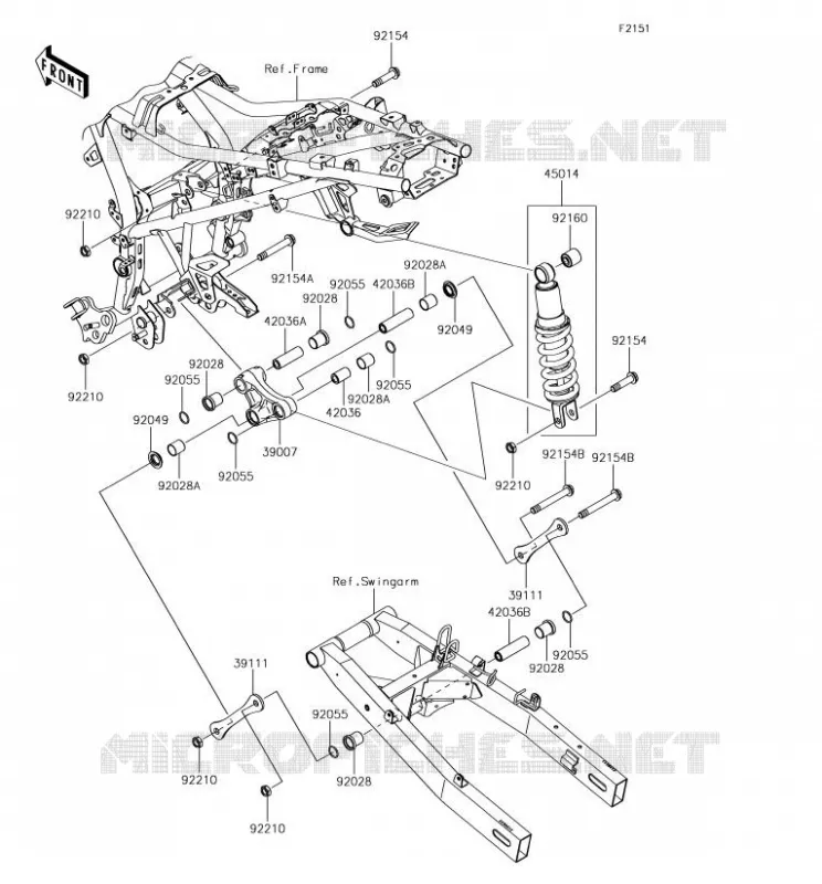 SUSPENSION/AMORTISSEUR Kawasaki MOTOS 300 2018 VERSYS-X 300  KLE300BJF