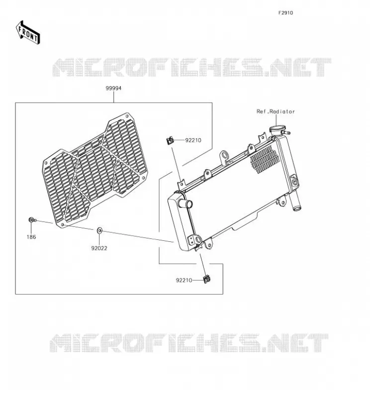 Accessory(Radiator Screen) Kawasaki MOTOS 650 2018 Z650  ER650HJF