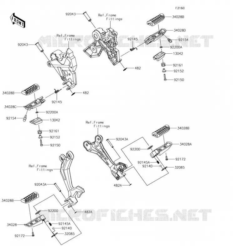 REPOSE PIED Kawasaki MOTOS 650 2018 Z650  ER650HJF