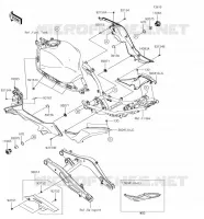CACHE LAT&Eacute;RAL/GARDE CHAINE pour Kawasaki Z650 2018