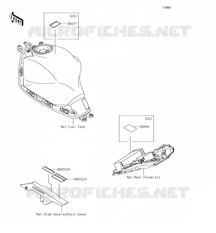 LABEL Kawasaki MOTOS 650 2018 Z650  ER650HJF