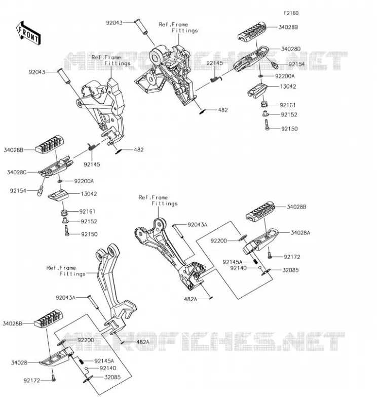 REPOSE PIED Kawasaki MOTOS 650 2018 Z650  ER650HJF