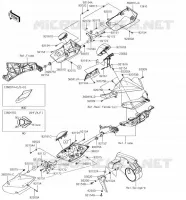 CACHE LAT&Eacute;RAL/GARDE CHAINE pour Kawasaki NINJA H2 2017