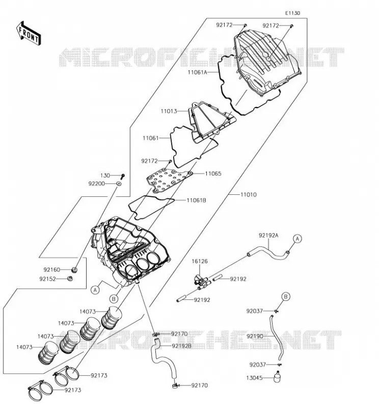 FILTRE A AIR Kawasaki MOTOS 1000 2018 Z1000SX  ZX1000WJF