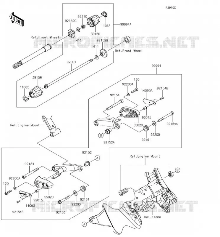 Accessory(Slider) Kawasaki MOTOS 1000 2018 Z1000SX  ZX1000WJF