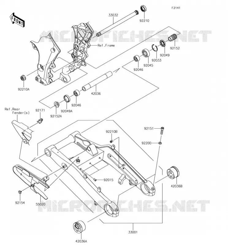 BRAS OSCILLANT Kawasaki MOTOS 1000 2018 Z1000SX  ZX1000WJF