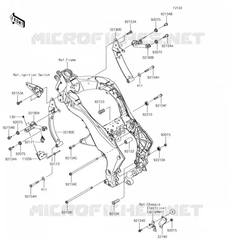 SUPPORT MOTEUR Kawasaki MOTOS 1000 2018 Z1000SX  ZX1000WJF