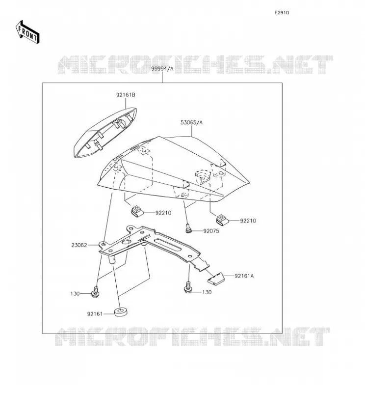 ACCESSOIRE (COUVRE SELLE) Kawasaki MOTOS 1000 2018 NINJA ZX-10R  ZX1000SJF