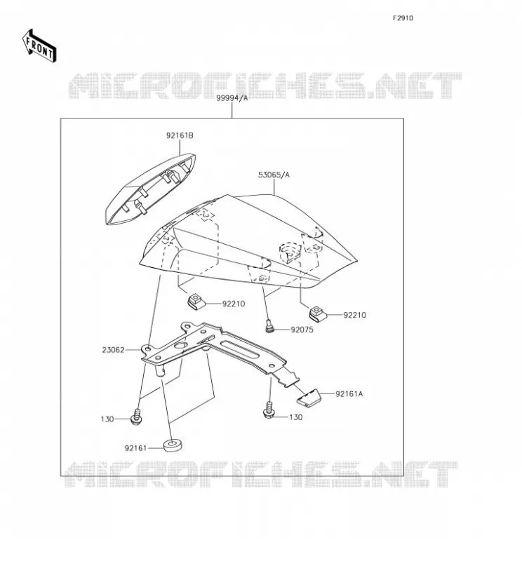 ACCESSOIRE (COUVRE SELLE) Kawasaki MOTOS 1000 2018 NINJA ZX-10R  ZX1000RJFA