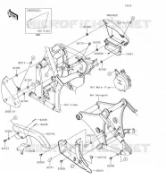 CACHE LAT&Eacute;RAL/GARDE CHAINE pour Kawasaki VULCAN 900 CLASSIC LT 2016