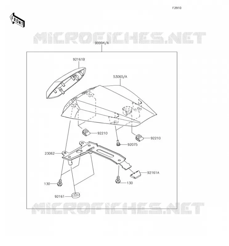 ACCESSOIRE (COUVRE SELLE) Kawasaki MOTOS 1000 2018 NINJA ZX-10R  ZX1000RJF