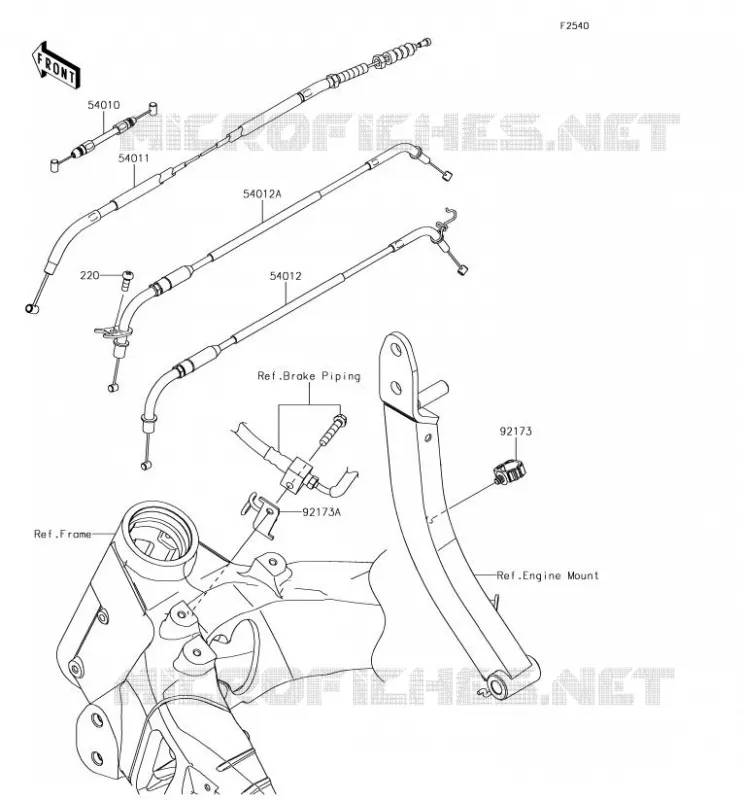 CABLES Kawasaki MOTOS 1000 2017 Z1000R  ZR1000JHF