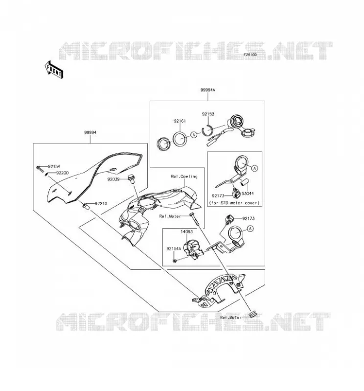 Accessory(Large Meter Cover) Kawasaki MOTOS 900 2017 Z900  ZR900AHF
