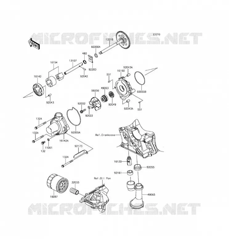 POMPE A HUILE/FILTRE &Agrave; HUILE Kawasaki MOTOS 900 2017 Z900 ABS  ZR900BHF