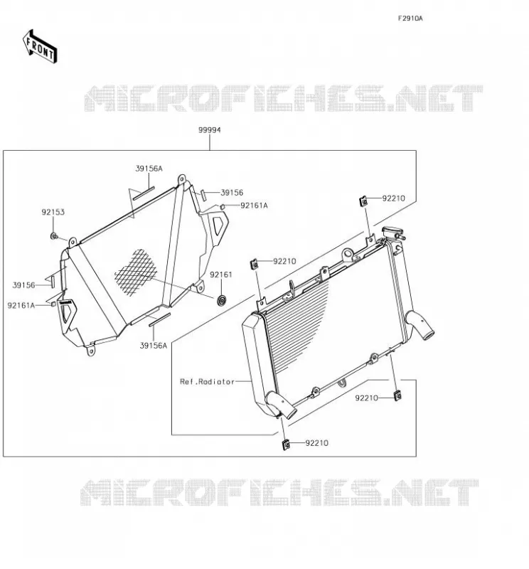 Accessory(Radiator Screen) Kawasaki MOTOS 900 2018 Z900  ZR900BJF