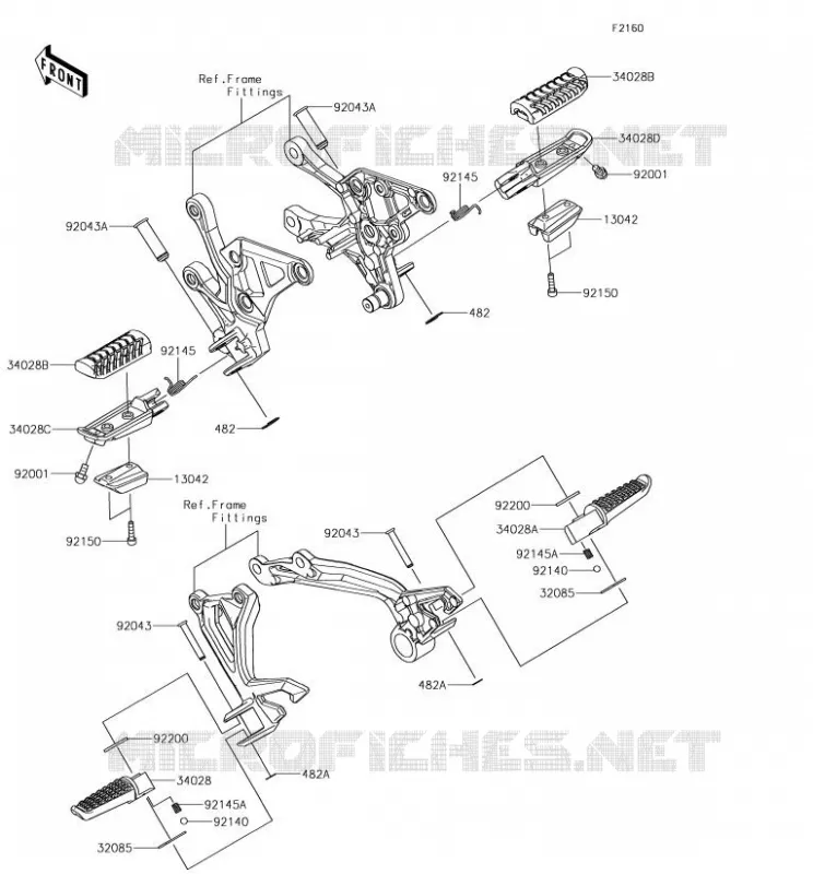 REPOSE PIED Kawasaki MOTOS 900 2018 Z900  ZR900BJF