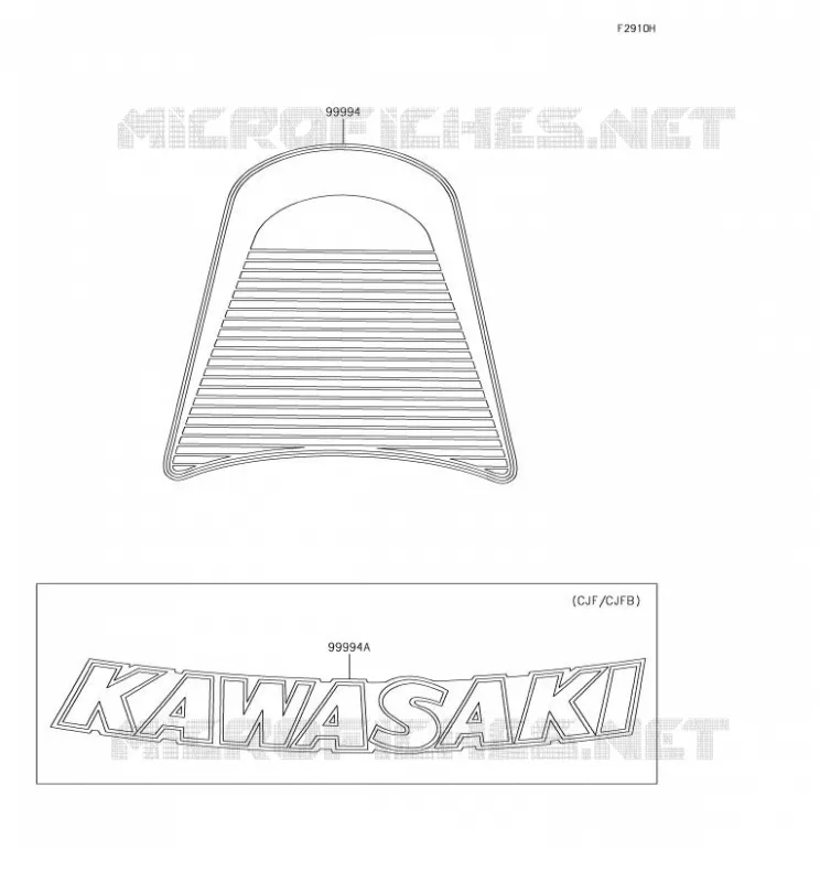 ACCESSOIRE(DECALS) Kawasaki MOTOS 900 2018 Z900RS  ZR900CJF